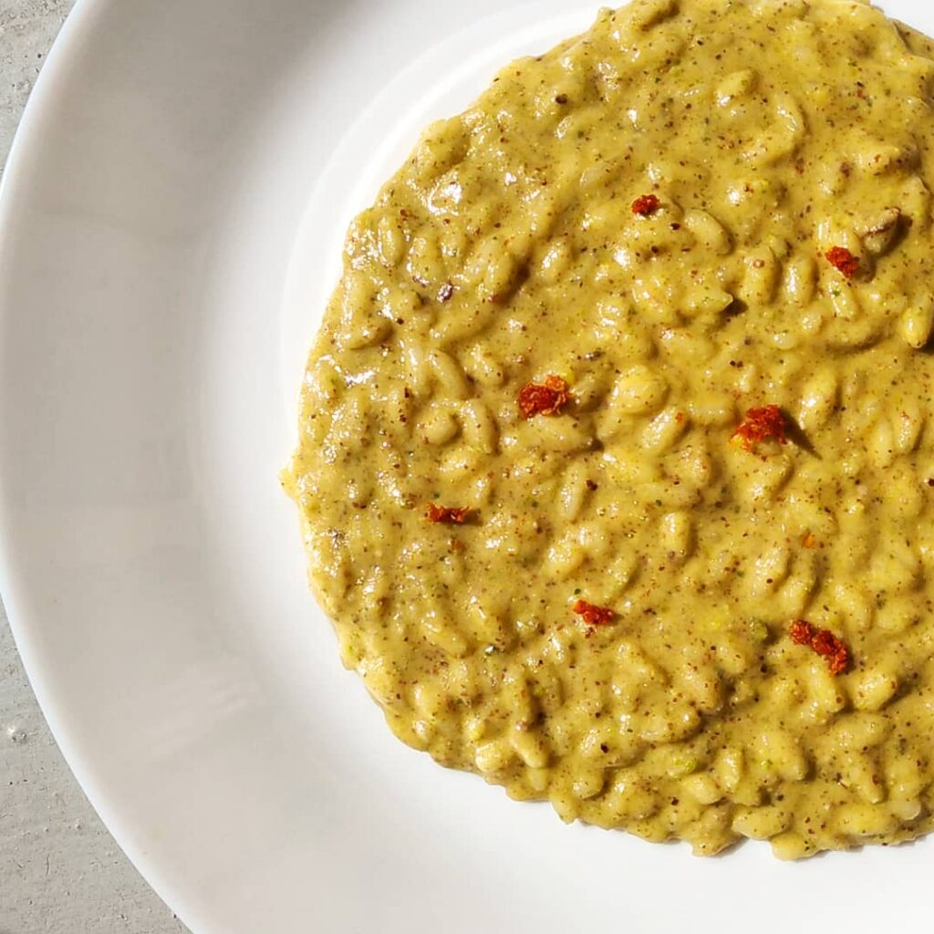 Risotto al pesto di pistacchio