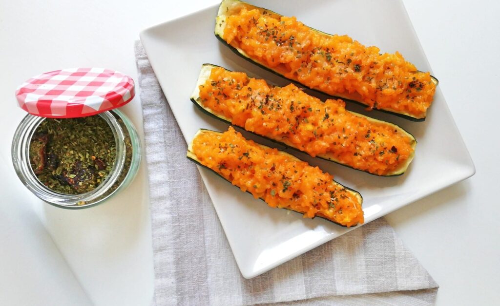 Zucchine ripiene di riso