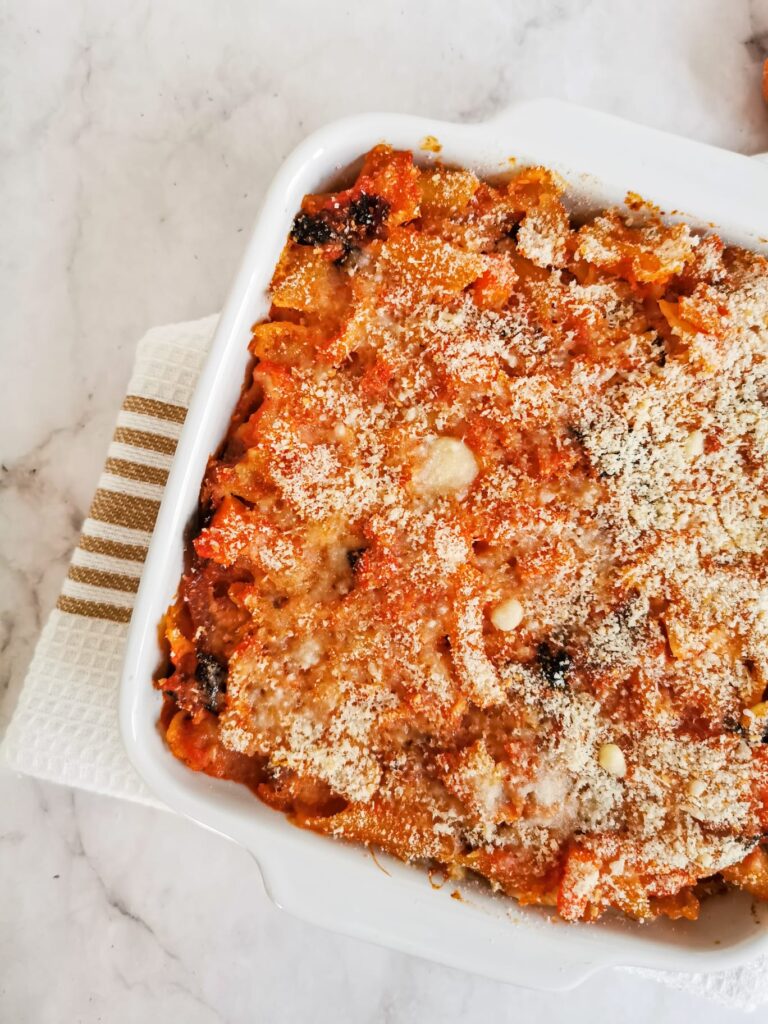 Pasta al forno con verdure di stagione